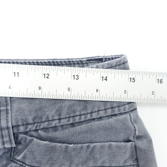 Bass Straight Pants Women's Size 6 Gray Denim Mid-Rise Pockets Stretch Cotton - Picture 3 of 8